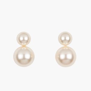 Never worn, brand new double drop pearl earrings